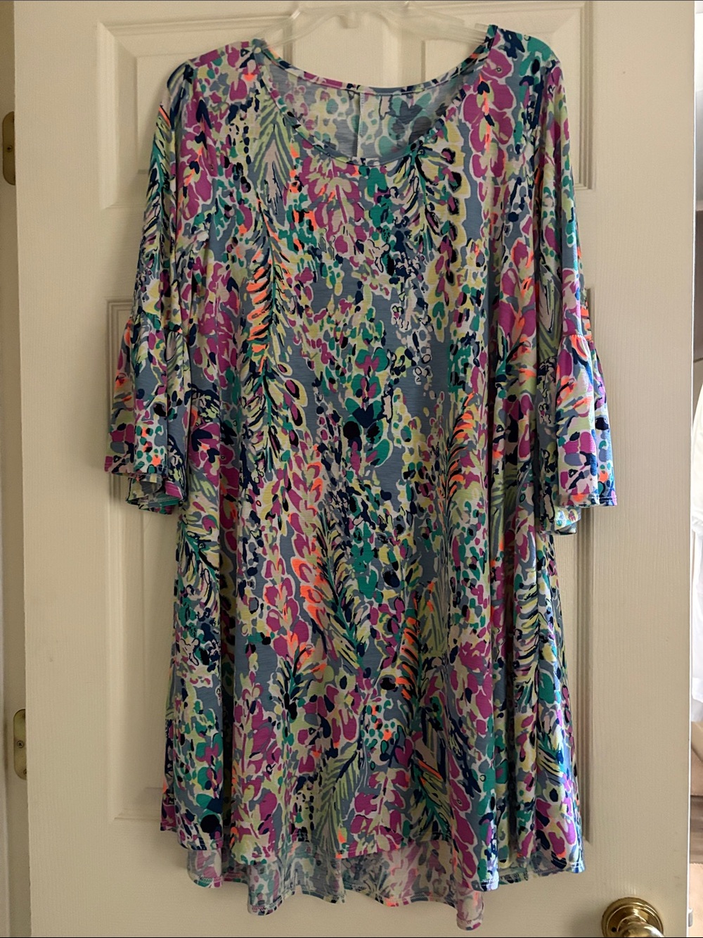 Multicolor Floral Swing Dress - Women's Casual Tunic